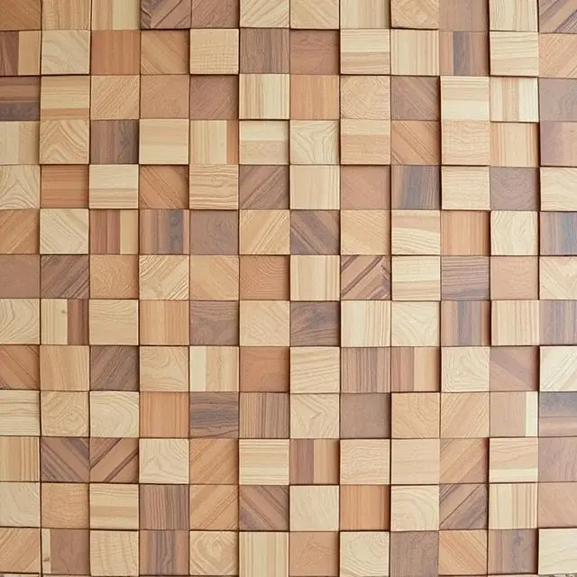 mosaico de madera