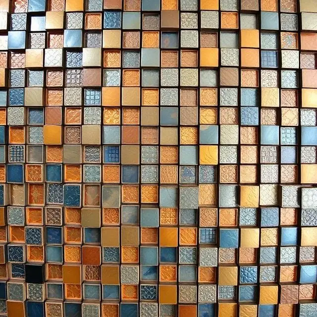 mosaico de metal